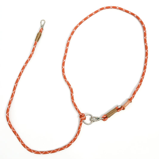 ショルダーリード(ロープ)赤茶×ホワイト