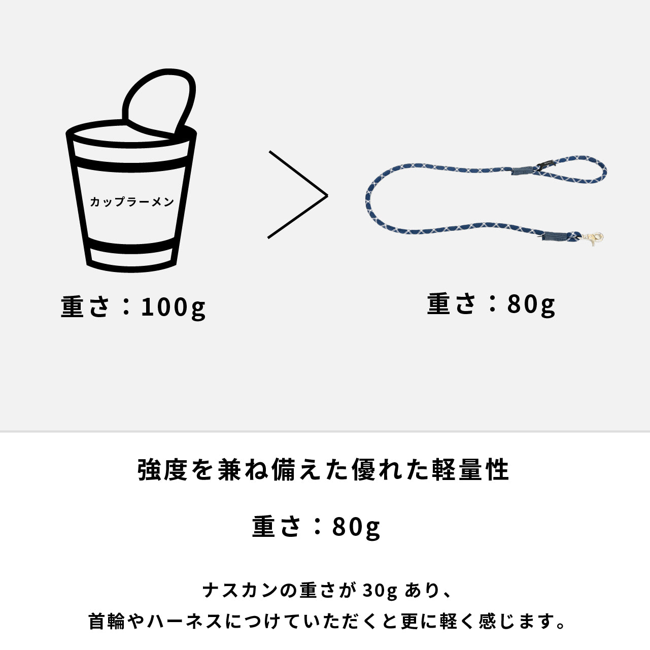 Rope Lead ネイビー×ホワイト