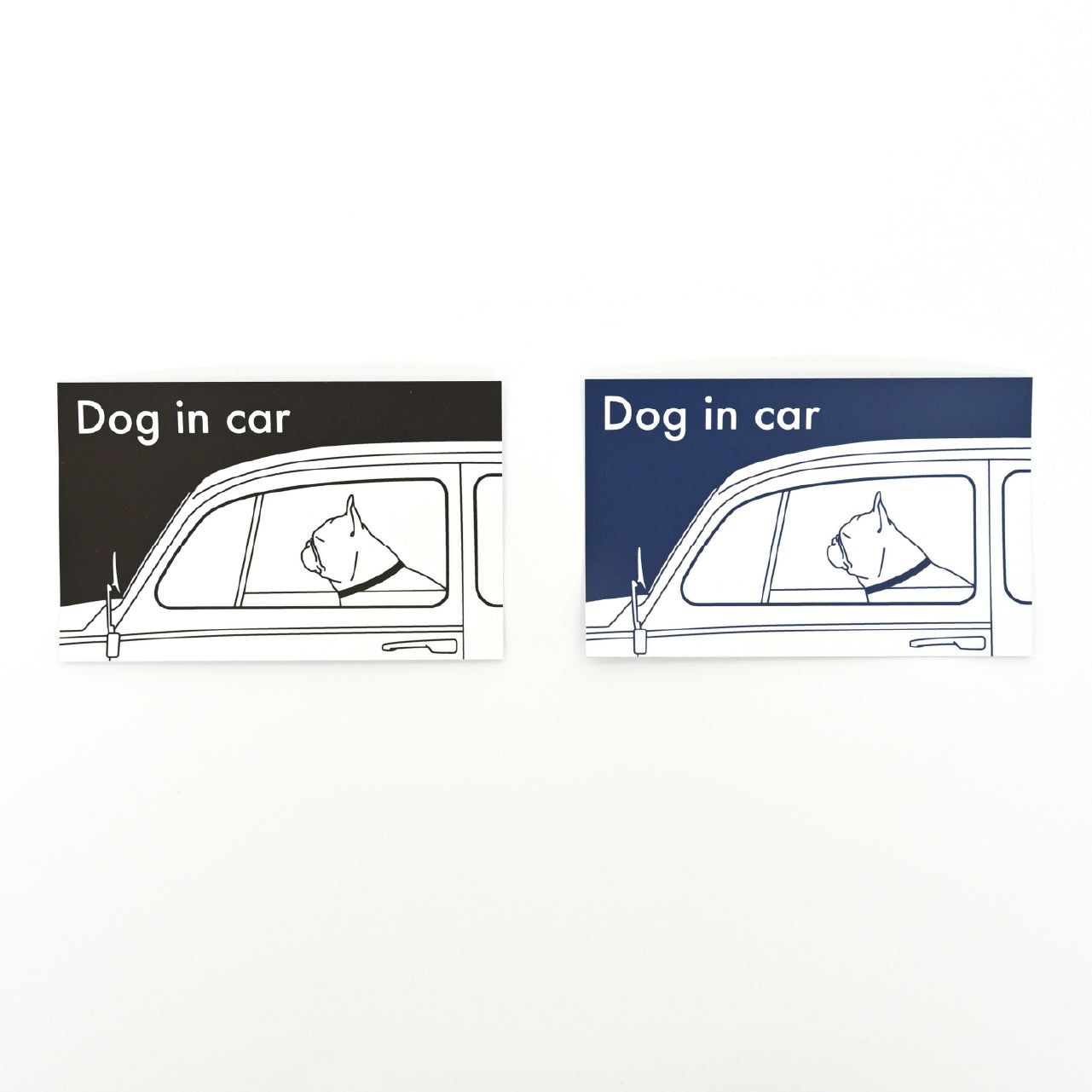 Carsticker フレンチブルドッグ ブラック/ネイビー