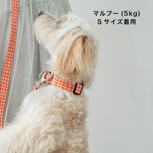 首輪 Windowcheck オレンジ×アイボリー