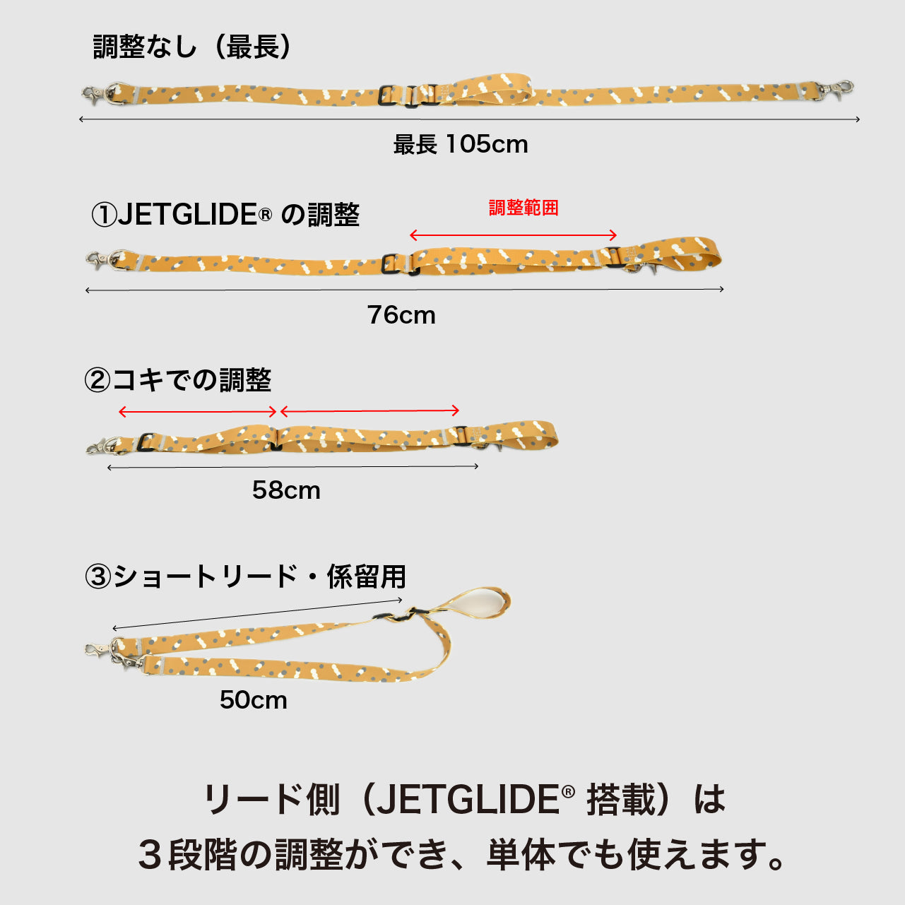 ショルダーリード on JETGLIDE®︎ movement of light ブルー