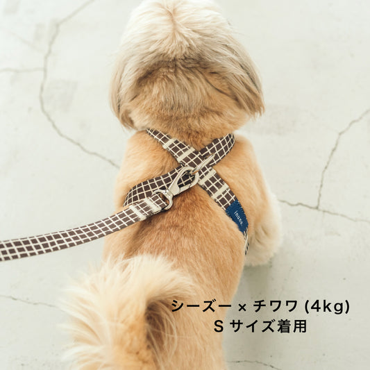 8の字ハーネス Windowcheck ブラウン×アイボリー