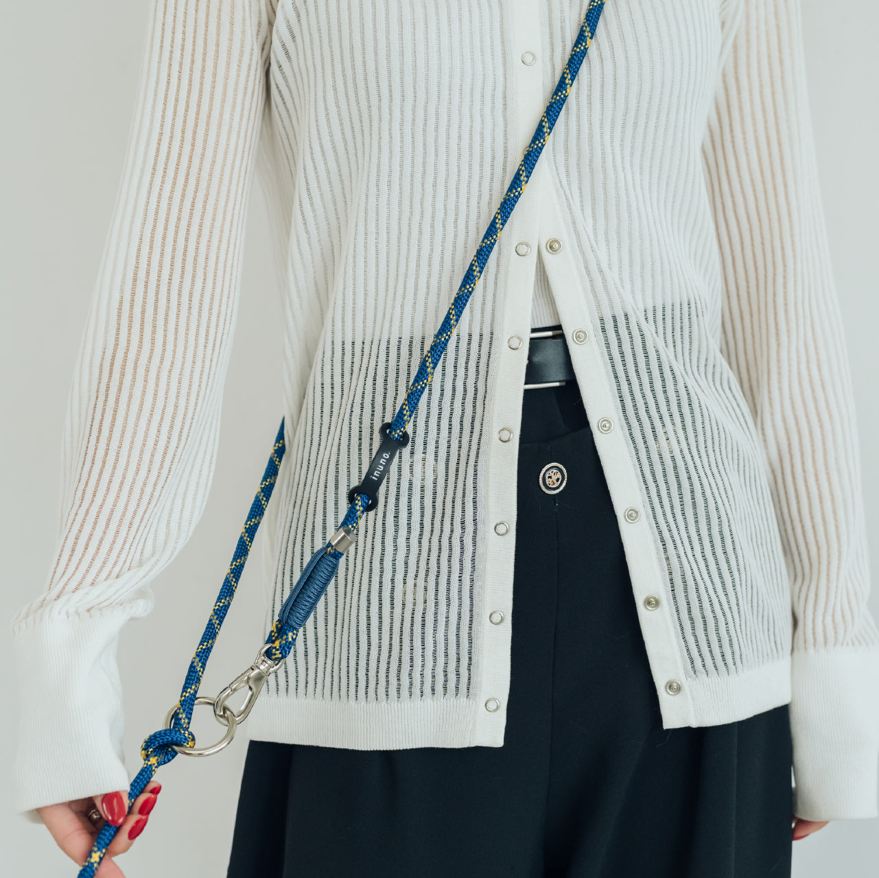 ショルダーリード(ロープ)ネイビー×イエロー