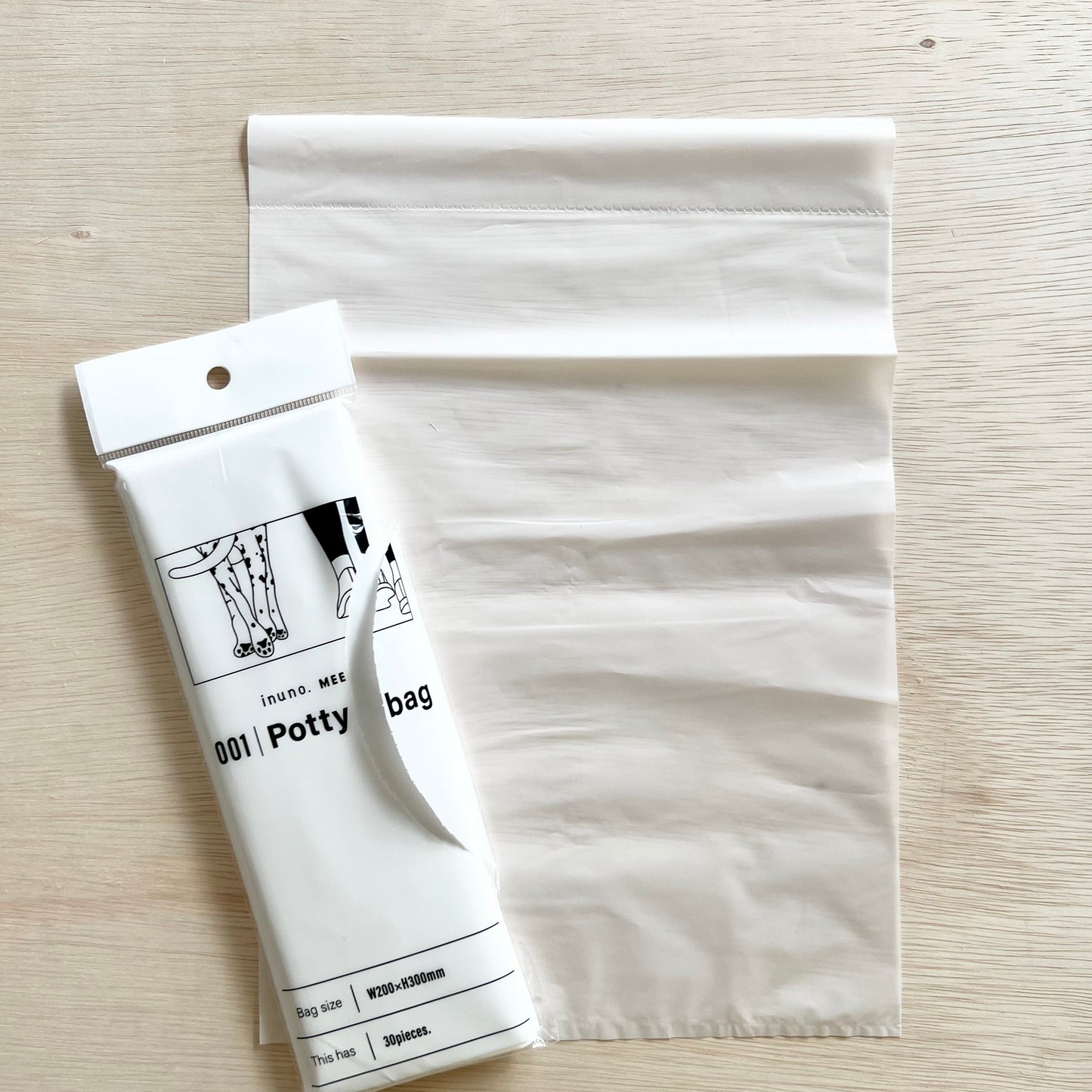 inuno. × MEE Pottybag消臭袋 5袋セット(1袋:30枚入)