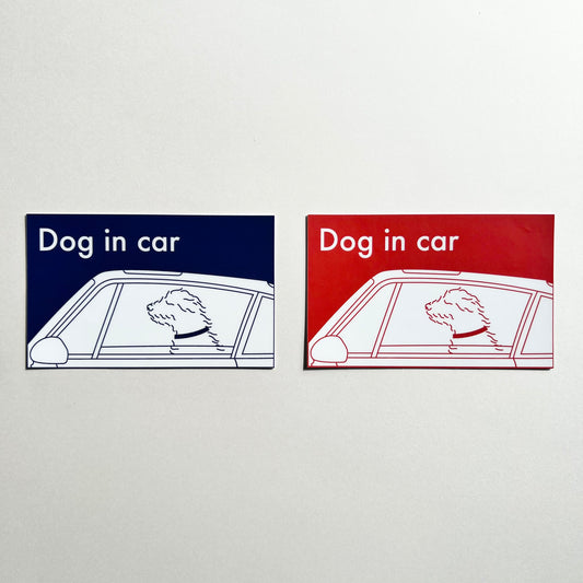 Carsticker mofmof  紺/朱色