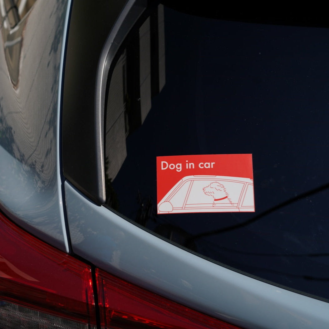 Carsticker mofmof 紺/朱色