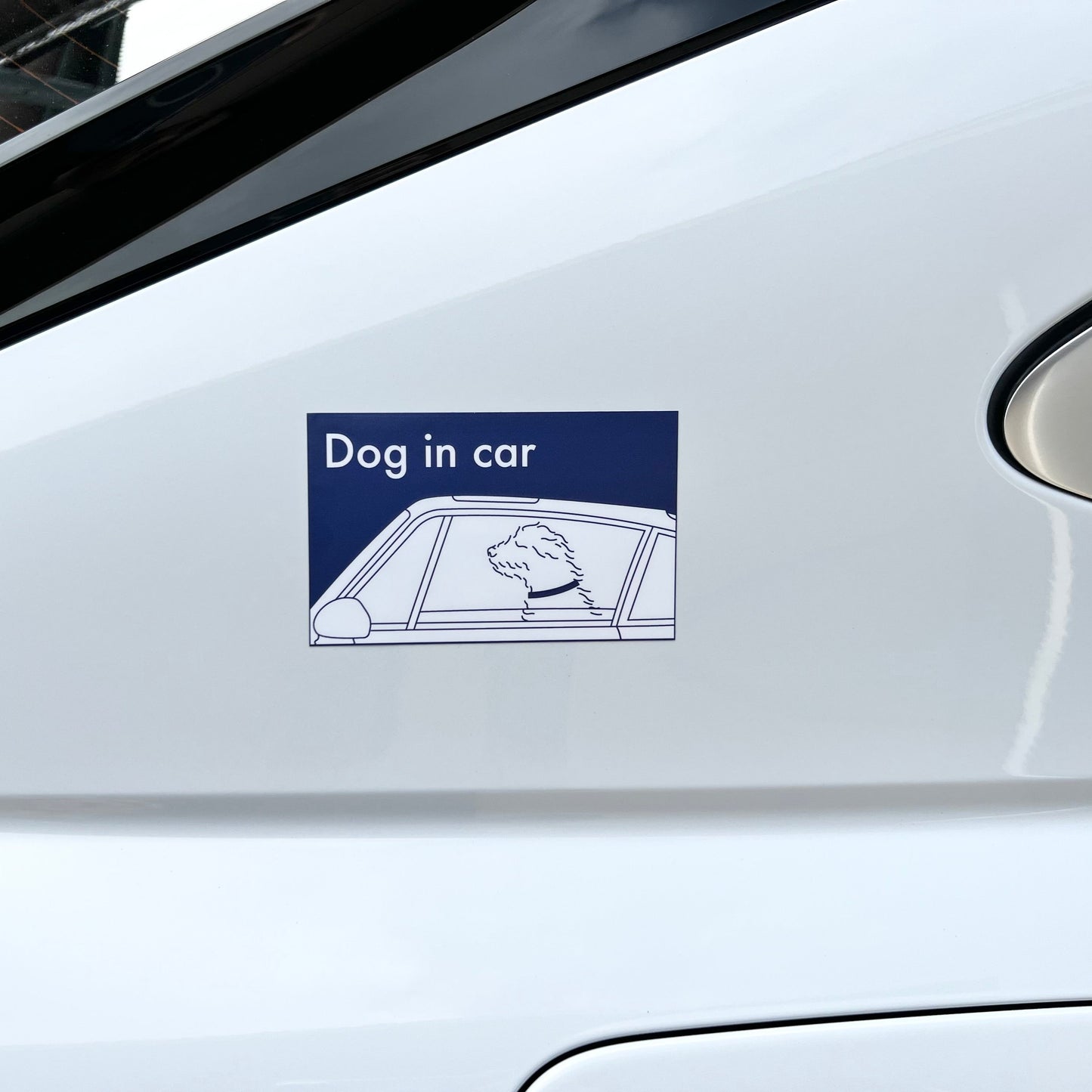 Carsticker mofmof 紺/朱色