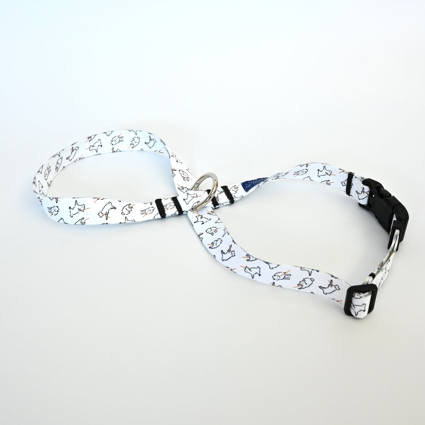 8の字ハーネス 「拒否柴」ホワイト