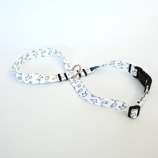 8の字ハーネス 「拒否柴」ホワイト