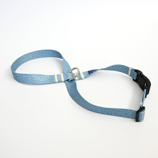 8の字ハーネス 「柴だらけ」フィンランドブルー