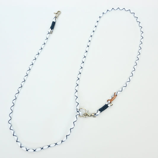 ショルダーリード(ロープ)ホワイト×ネイビー