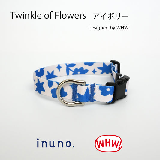 inuno. × WHW! 首輪 Twinkle of Flowers アイボリー