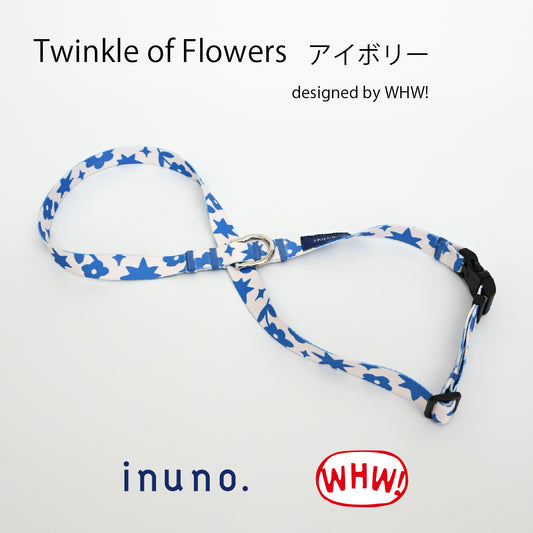 inuno. × WHW! 8の字ハーネス Twinkle of Flowers アイボリー